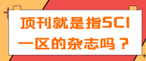 顶刊就是指SCI一区的杂志吗？