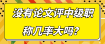 没有论文评中级职称几率大吗？