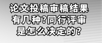 论文投稿审稿结果有几种?同行评审是怎么决定的?
