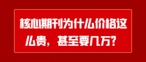 核心期刊为什么价格这么贵，甚至要几万？