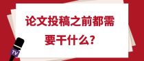 论文投稿之前都需要干什么?